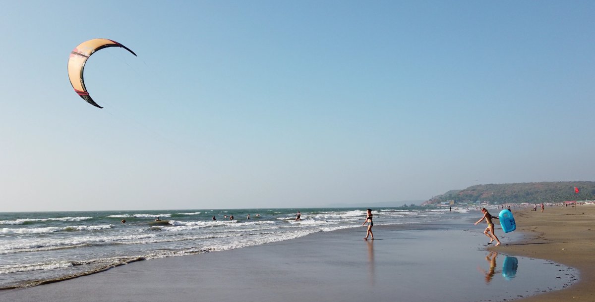 Surfing at arambol