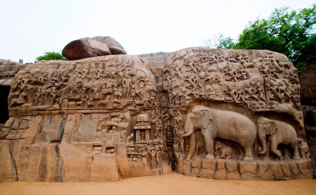 descent of the ganges relief sculpture